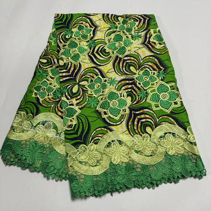 2025 Nigerian Shiny Lace Wax Print African Fabrics High Quality for Patchwork New Style Fabric for Clothing Home Decor TS11