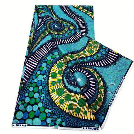 2026 New Style Nigeria Golden- Wax Print Fabric - High Quality African Wax Print Fabric for Patchwork, Clothing & DIY" HS3