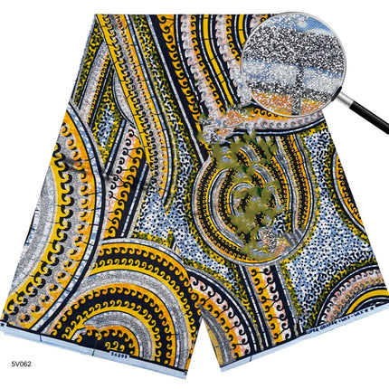 2026 New Style Nigeria Golden- Wax Print Fabric - High Quality African Wax Print Fabric for Patchwork, Clothing & DIY" T1