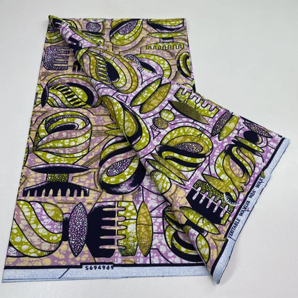 2026 New Style Nigeria Golden- Wax Print Fabric - High Quality African Wax Print Fabric for Patchwork, Clothing & DIY" 3C4