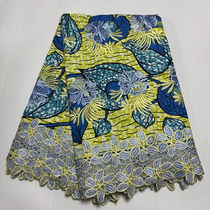2025 Nigerian Shiny Lace Wax Print African Fabrics High Quality for Patchwork New Style Fabric for Clothing Home Decor TS11