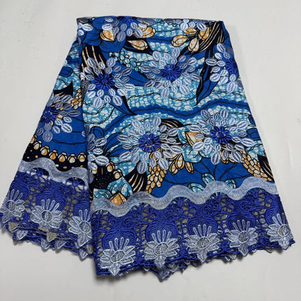 2025 Nigerian Shiny Lace Wax Print African Fabrics High Quality for Patchwork New Style Fabric for Clothing Home Decor TS11