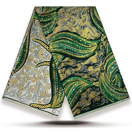 2026 New Style Nigeria Wax Print Golden - High Quality African Wax Print Fabric for Patchwork, Clothing & DIY" Y4